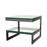 Приставной Журнальный столик  Gamma из плотного прозрачного стекла и металлическом основании