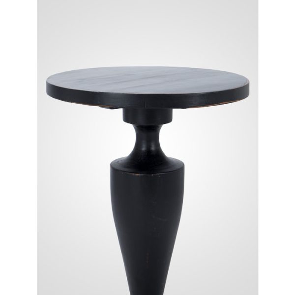 Журнальный Столик круглый из дерева махагони, декорирован старением — изображение 2