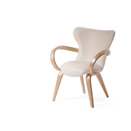 Стул Apriori S с подлокотниками из гнутого дерева