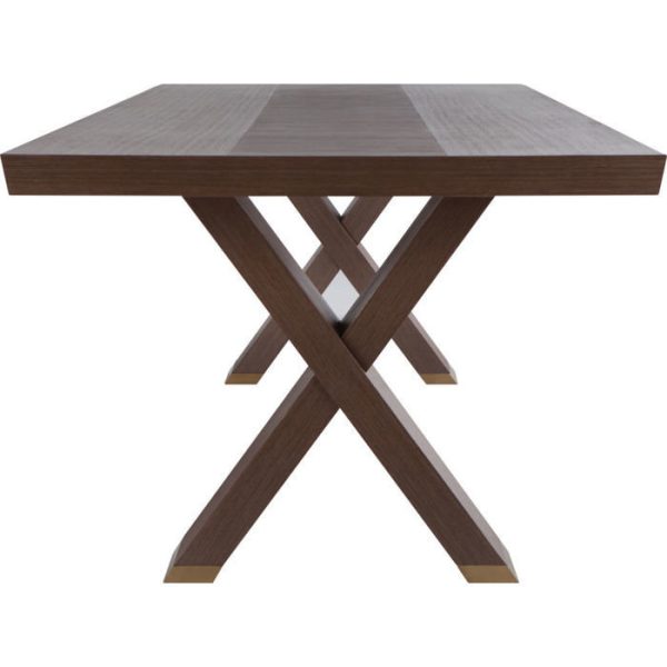 Стол обеденный из натурального темного дерева — изображение 3