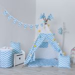 Стеганый игровой коврик Blue Zigzag 110х110 — изображение 3