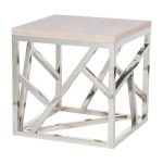 Стол журнальный Geometric на металлическом основании с деревянной столешницей