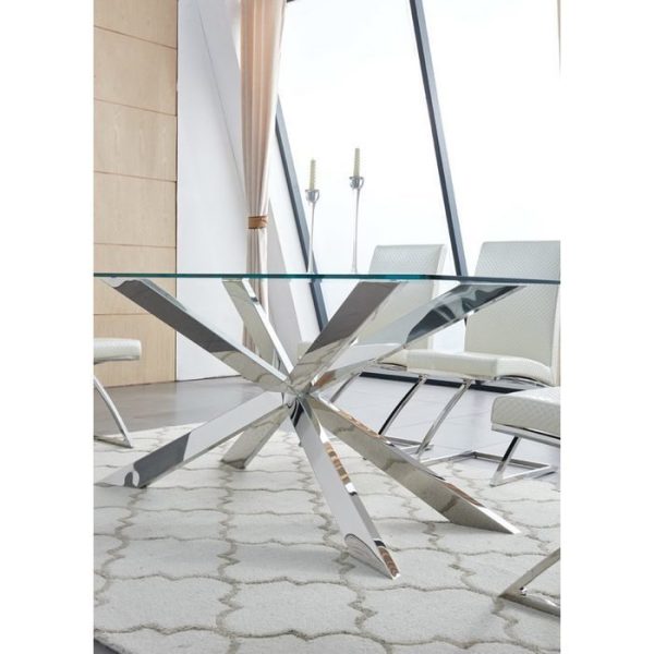 2851product_gallery_photo_8d956afe-7c35-4e9d-b9f1-2c12a4dbf178.jpg Стол на металлическом каркасе с прямоугольной стеклянной столешницей — изображение 3