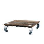 Стол кофейный d-Bodhi Opium из антикварного тика с металлическими ногами