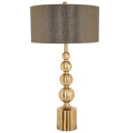 Настольная лампа Ora с серым абажуром 