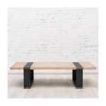 Журнальный столик New York из массива дерева и металла  — изображение 4