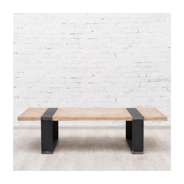 Журнальный столик New York из массива дерева и металла  — изображение 4