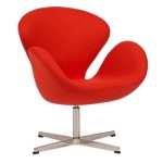 Кресло Swan Chair Красный Кашемир — изображение 3