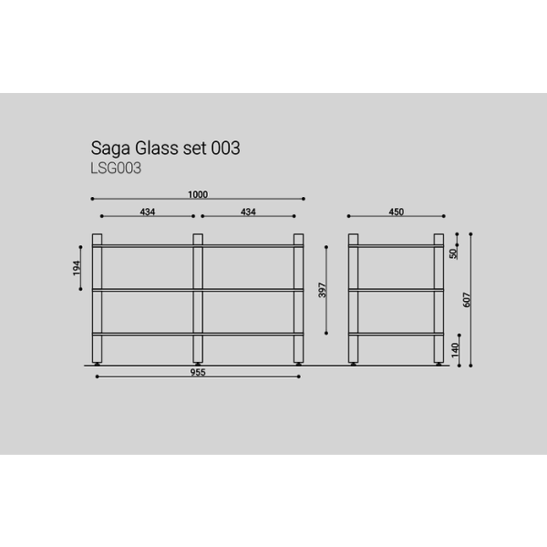 ТУМБА ПОД ТВ Latitude SAGA GLASS SET 003 светлый ясень — изображение 3