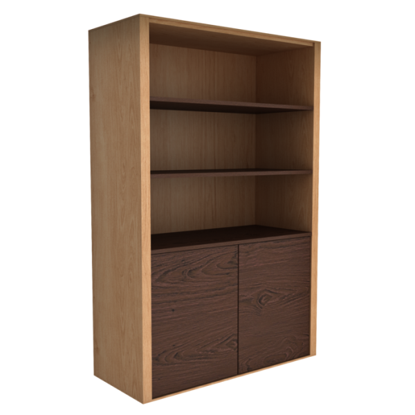 Шкаф с двумя открытыми полками  и двумя дверьми   — изображение 2