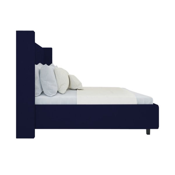 Кровать Wing-2 180x200 см Велюр Синий — изображение 2