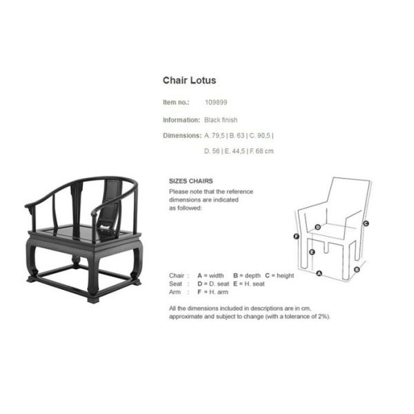 Кресло  Lotus из дерева лакированного черного цвета — изображение 5