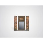 Зеркало из трех частей с рисунком и старением 
