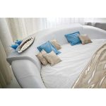 Кровать Letto Rotondo 03 с обивкой из экокожи или велюра 220 см — изображение 6