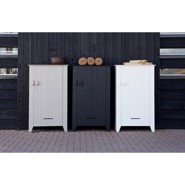 Высокий комод  Gijs farmer cabinet rough sawn pine white — изображение 5