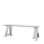 Обеденный стол  Marathon со стеклянной столешницей 