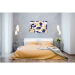 Комплект постельного белья евро с простыней на резинке 160х200 Карамельный