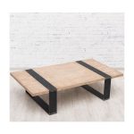 Журнальный столик New York из массива дерева и металла  — изображение 2