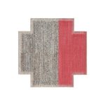 Ковер GAN Plait кораловый  из натуральной шерсти 260х260 см