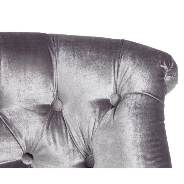 Кресло Sophie Tufted Slipper Chair Серый Вельвет — изображение 3