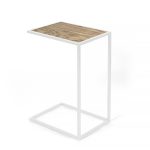 Приставной столик Poegle 2 white темный дуб