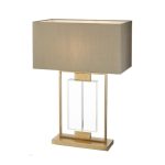 Настольная лампа Ryston сбежевым абажуром
