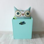 Деревянный ящик для игрушек бирюзовый с облачком — изображение 2