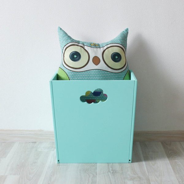 Деревянный ящик для игрушек бирюзовый с облачком — изображение 2