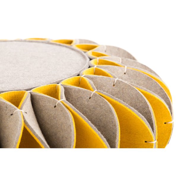 Низкий пуф GAN Ruff из 100% шерсти — изображение 4