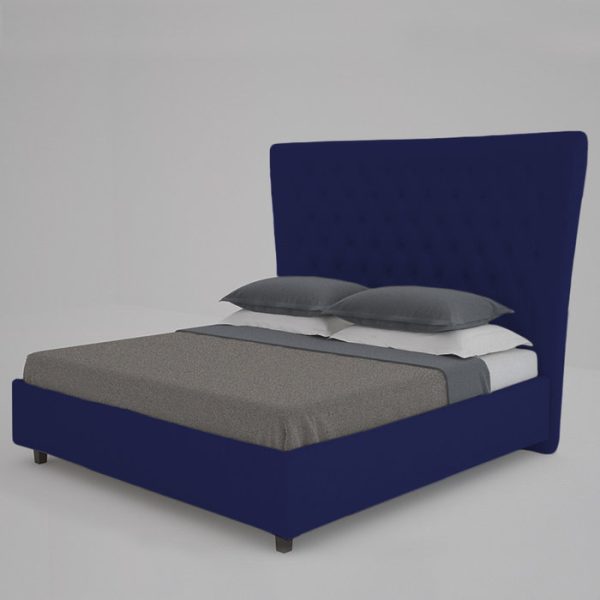 Кровать QuickSand Велюр Синий 160х200 см — изображение 5
