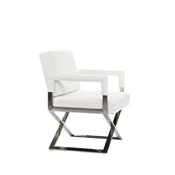 Кресло Aster X Chair Белая Кожа — изображение 4