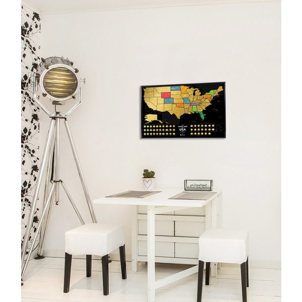 Карта travel map usa black — изображение 2