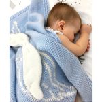 Плед АНГЕЛ 60х90 голубой+белый — изображение 2