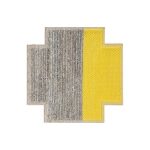 Ковер GAN Plait желтый из 100 % шерсти 260х260 см