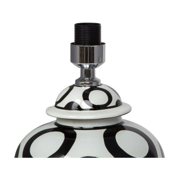 Лампа настольная керамическая с белым абажуром — изображение 2