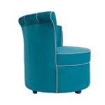 Кресло Shell из велюра цвета морской волны — изображение 3