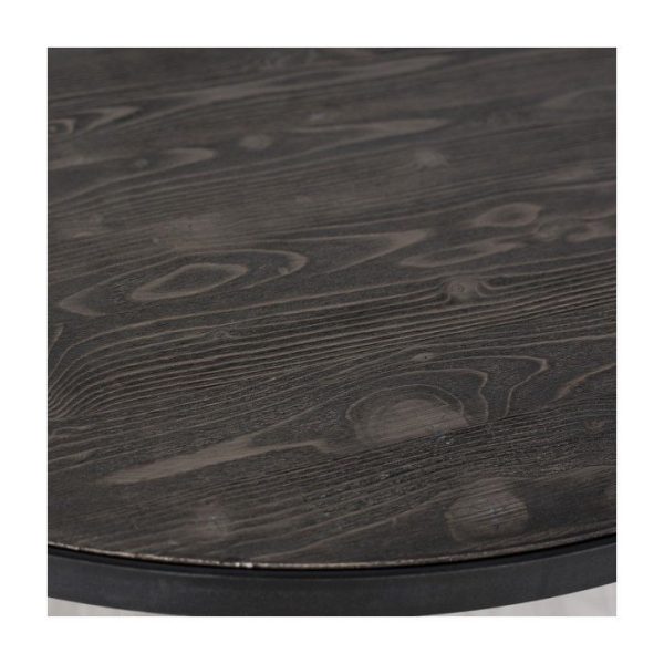 Круглый журнальный стол SOHO из массива дерева и металла  — изображение 3