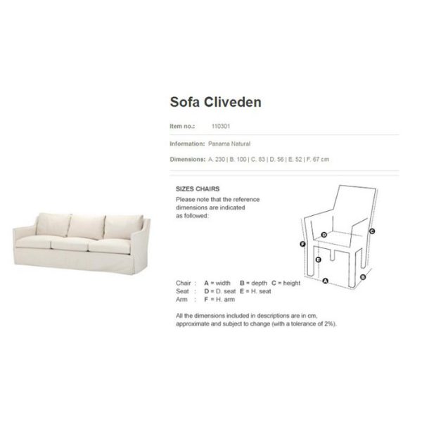 Диван  Sofa Cliveden молочного цвета  — изображение 2