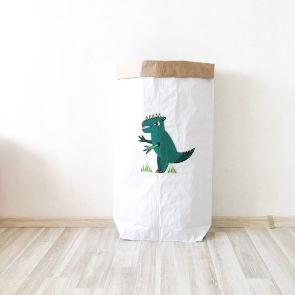 2897product_gallery_photo_7b0969e4-e9c9-47be-b9c4-f65db0b0bf24.jpg Эко-мешок для игрушек из крафт бумаги T-Rex — изображение 1