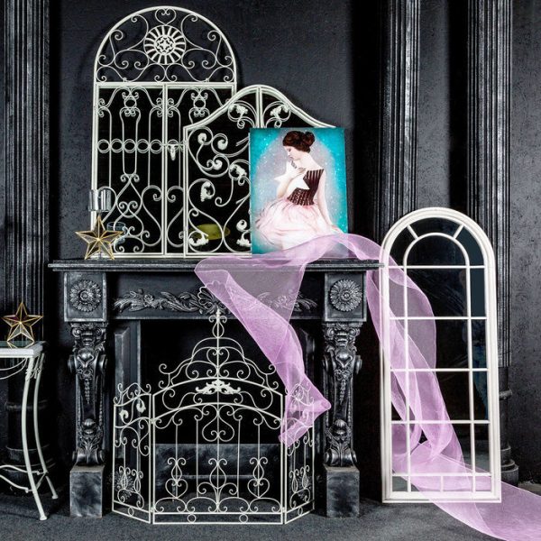 Настенное зеркало «Шайо» (белый антик) — изображение 5