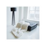 ПЛЕД КРУПНОЙ ВЯЗКИ, БЕЛЫЙ