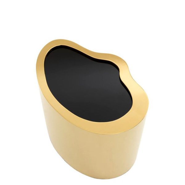 Журнальный столик  оригинальной формы из металла и плотного стекла — изображение 2