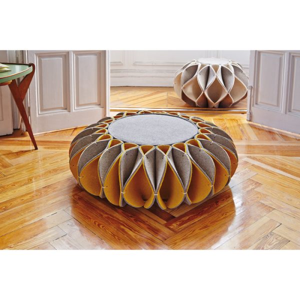 Низкий пуф GAN Ruff из 100% шерсти — изображение 3