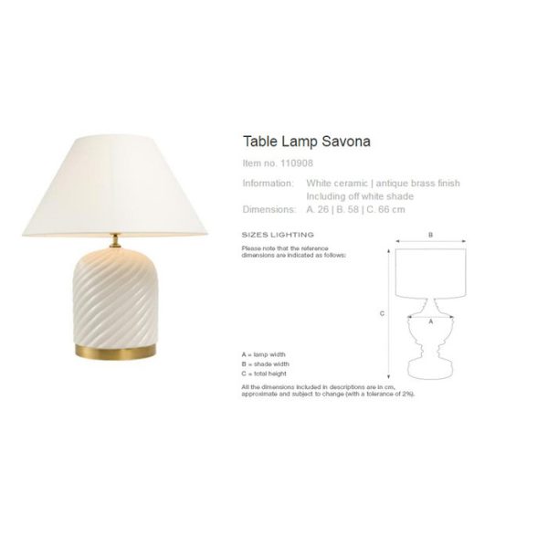 Настольная лампа  Savona — изображение 4