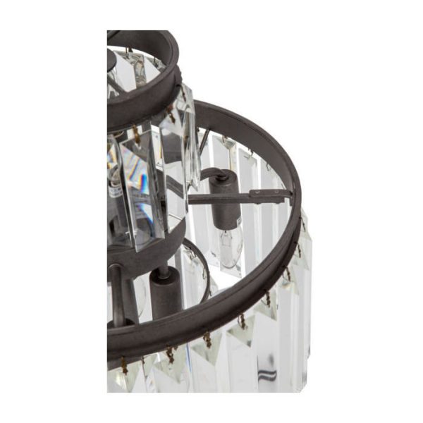 Дизайнерская настольная лампа из металла и стекла — изображение 3