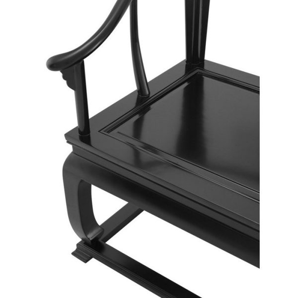 Кресло  Lotus из дерева лакированного черного цвета — изображение 4