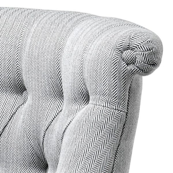 Кресло без подлокотников Camden обтянуто тканью белого/черного цвета — изображение 2