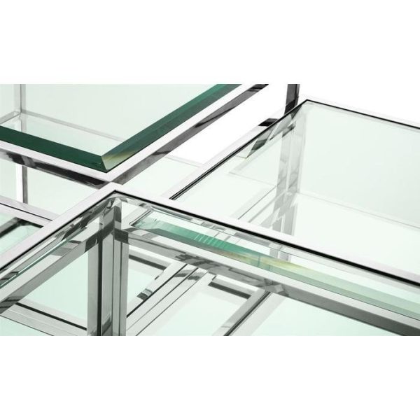 2909product_gallery_photo_11b98602-7d53-4ce8-b0ca-9a573ffab5e5.jpg Набор из 4-х столиков  Coffee Table Tortona set of 4 со столешницей из зеркального стекла — изображение 4