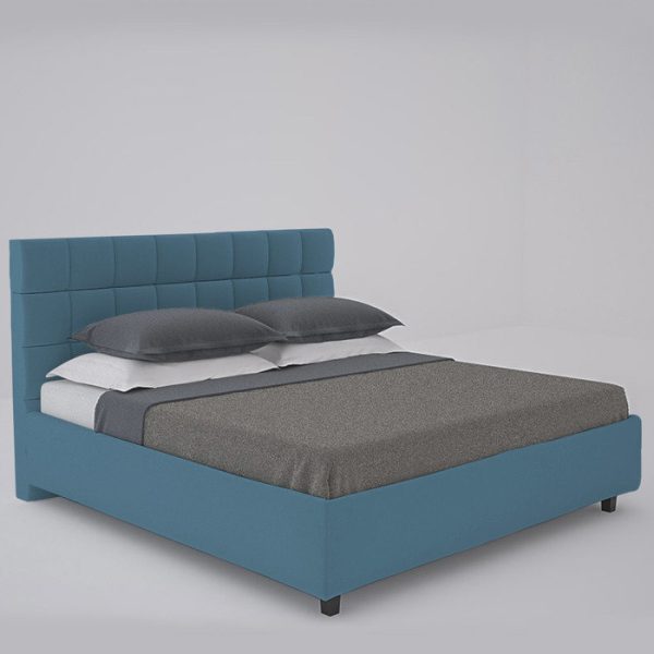Кровать Wales с обивкой из велюра цвета Морской волны 200х200 см — изображение 6