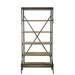 Стеллаж из дерева и металла 